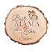 Produktbild Baumscheibe mit Gravur – Beste Mama aller Zeiten – Motiv Schmetterling – Personalisiert mit Namen - Perfekt als Türschild, Wandschild, Dekoration, Geburtstagsgeschenk oder Muttertagsgeschenk