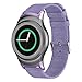 Produktbild BZLine Armband | Gewebe Uhrenarmband Mit Adapter | Für Samsung Gear S2 SM-R720 / SM-R730 | Schnellspanner | Passt für 6.1"-7.8" Handgelenk (Einheitsgröße, Lila)