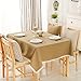 Produktbild Tabgw Rechteckige Tischdecke Esszimmer Garten Hotel Cafe table cover Tuch europäischen Stil wasserdicht Farbe Baumwolle und Leinen braun 130x220cm Home Decoration