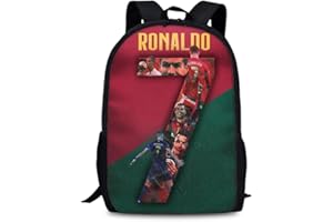 Xpialong #7 Ronaldo Kids Backpack School Shoulder Bag Large Capacity Teen Travel for Boys Girls
