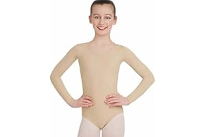 elegance1234 Girl`s Cotton Long Sleeve Leotard/Bodysuits Stretchy Dance-Gym-Ballet-Sports(ref:3350)