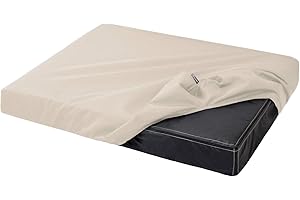 tierlando® Quick-Cover Maddox Basic Matratzenschoner für Hundebett und Hundematratze aus Polyester – rechteckiger, waschbarer Spannbettlakenbezug Größe: 85x60cm | Farbe: 05 Creme