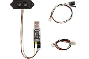 YOUYEETOO TFmini-s Capteur Lidar 0,1-12 m Plage de mesure Distance Monopoint Rang Finder Module UART / I2C Compatible avec Pixhawk, Arduino et Raspberry Pi pour éviter les obstacles de drone / robot