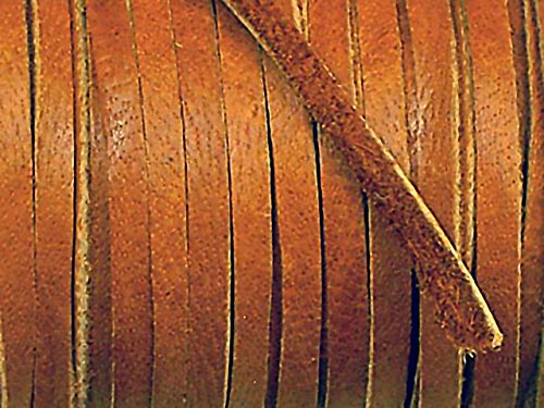 Magic and Arts Lederband Hirschleder flach 5mm hellbraun