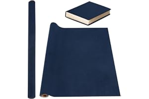 OLYCRAFT 100x43cm Book Binding Cloth Navy Blue Bookcover Imitation Leather Surface with Paper Backed Book Cloth DIY Books Protective Cover for Books Binding Scrapbooking Album DIY Crafts