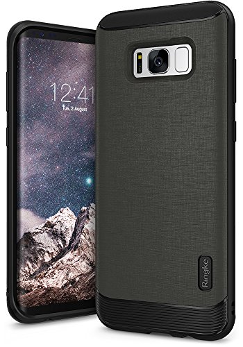 Funda Samsung Galaxy S8 2017 Ringke  Flex S  Funda Elegante Duradera Recubierta Texturizada de Cuero TPU Flexible con Protecci  n Contra Impactos Avanzada - Gris Gray
