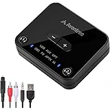 Avantree Audikast Plus Bluetooth 5.0 Transmitter for TV PC with Volume Control, aptX Low Latency Wireless Audio Adapter for 2