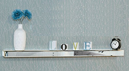 MY- Furniture luxurioeses verspiegeltes Haengeregal mit Ablage (120cm x 15cm x 6cm) - 3