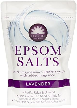 TWELVE PACKS of Elysium Spa Epsom Salts Lavender 450g