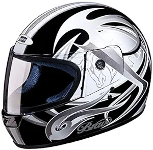 Studds Bravo D3 Full Face Helmet, Black and Grey (Extra Large 600MM)