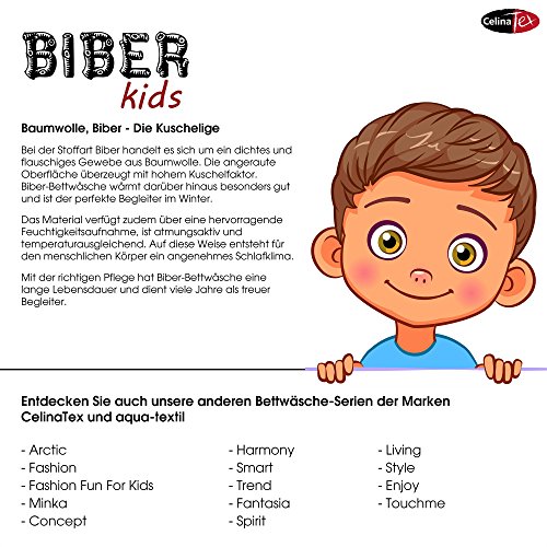 Warme Flausch Winter Kinder Bettwäsche 135 x 200 cm | Biber Baumwolle Qualität | Jungen Bettwäsche Tatütata Polizei Feuerwehr 2-teilig | CelinaTex 0003070 - 4