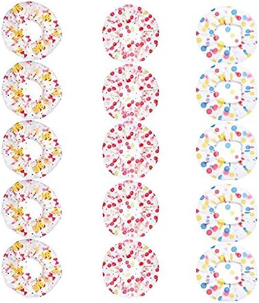 15 Pack Fashion Design Stylish Reusable Waterproof Shower cap Bathing Salon Hair Cap with Beautiful pattern