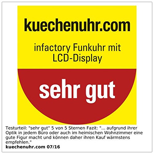 infactory Kompakte Funkuhr mit riesigem XXL LCD-Display - 3