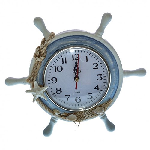 Maritime Tischuhr Steuerrad - 2