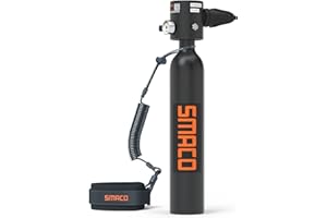 SMACO Scuba Diving Equipment Oxygen Tank For Diving Leisure 0.5L Mini Diving Bottle Supports 6-10 Minutes Underwater Breathing(no more than 30 Meters) For Underwater Tourism