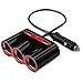 Price comparison product image Cigarette Lighter Adapter,120W 3-Socket Car Splitter Charger with 3.4A Dual USB Ports + Car Multi-Function DC 12V/24V Car Charger Adapter for iPhone iPad Tablet Samsung GPS Dashcam Radar Detector