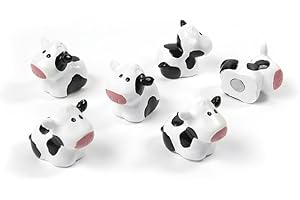 FIRST4MAGNETS Magnet Expert Aimants VACHE. Ensemble de 6. checkered (Blanc/Noir)