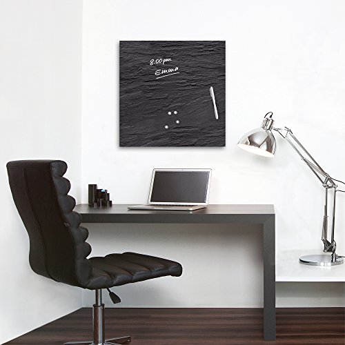 Eurographics MBDT6293 Memo Board, Magnet und Schreibtafel aus Glas, schwarz Slate 50 x 50 cm - 2