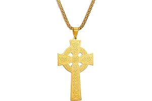 EUEAVAN Keltiskt vikingakors halsband hänge irländsk bön religiös krucifix choker Jesus amulett nordiska smycken män kvinnor