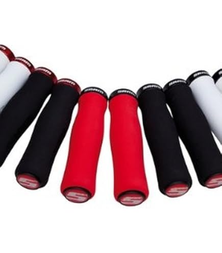 Paire De Poignées Vélo SRAM Silicone Rouge – 00.7918.026.003 – Avec Bouchons Et Colliers