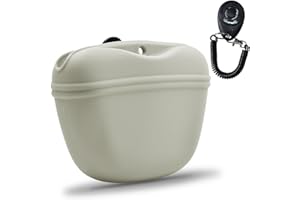 AUDWUD Silikonowe etui na smakołyki dla psów, klips na przenośny pojemnik treningowy, wygodne zamknięcie klamry magnetycznej i klips na talię, bez BPA