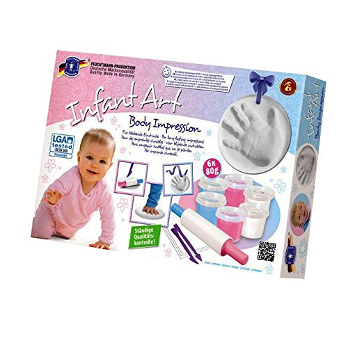 Feuchtmann Spielwaren 6280822 - Infant Art Body Impression, Baby Modellier-Set, 12-teilig