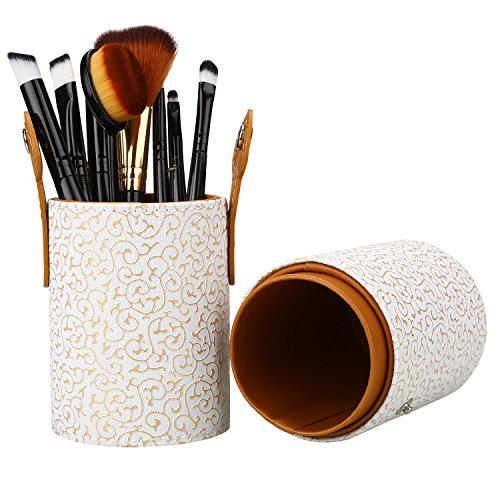 Molain Make up Pinsel mit Halter,Make up Schwamm und Make up Pinsel Reinigung, einschließlich Lidschattenpinsel, Rougepinsel ,Concealerpinsel ,Lippenpinsel,Augenbrauenpinsel und Puderpinsel ( 8 Stk） - 2