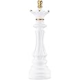 Navaris Chess Statue Decor Piece - 37cm (14.5") Tall Decorative Resin Sculpture - Large Game Figure Decoration Ornament for Home, Office, Study - White Queen