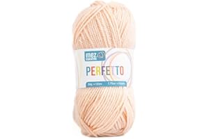GENERICO Lana acrilica morbida Perfetto Mez Cucirini, filato per uncinetto, lavoro a maglia, tappeti e hobby creativi, gomitolo da 50gr, 133 metri (Melba P8322)