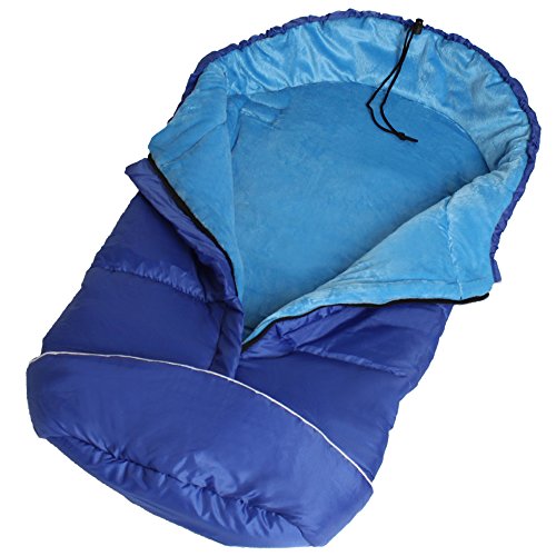 TecTake Universal fit thermo winter footmuff pram child baby car seat sleeping bag cosy toes blue