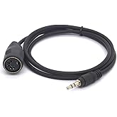Tomost 3,5 mm 5-poliges DIN-Midi-Kabel, 5-polige DIN-Buchse auf 3,5 (1/8 Zoll) TRS-Stereo-Stecker, Konverterkabel für MIDI-Ta