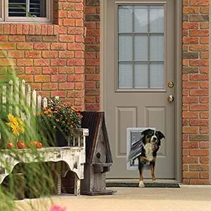 Ideal Pet Products Designer Series Ruff-Weather Pet Door with Telescoping Frame, Medium, 7.25