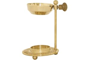 Bitto Weihrauchbrenner Oman golden Messing verstellbar, H 10 cm, Ø des Siebes: 5,5 cm