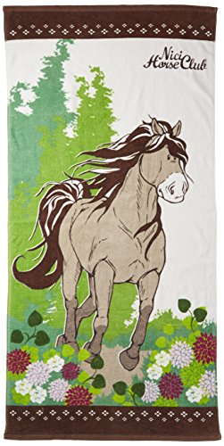 Preisvergleich Produktbild Nici 36915 - Strandtuch Pferd, graubeige