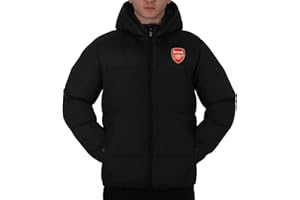 Arsenal F.C. Mens Quilted Jacket Hooded Winter Coat Adults Official Football Gift