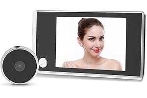 Pomya Digital Door Viewer Doorbell, 3. Inch HD Screen Wide Angle Peephole Viewer, Digital Video Door Viewer Camera Doorbell, Home Security System