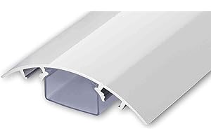 ALUNOVO TV Diseño canaleta para Cables Blanco de Alto Brillo en Diferentes Longitudes (Longitud: 70cm)