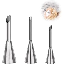 Lot De 3 Douilles à Pâtisserie Professionnelles En Acier Inoxydable – Tailles 5, 6 Et 8 Mm, Pour Crème, Glaçage Et Décoration - 3