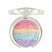 Makeup Highlighter Eyeshadow Palette Terrece Handmade Makeup Blusher Face Shimmer Powder Rainbow Color #1 with Blusher Brush