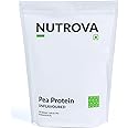 NUTROVA Pea Protein Powder, Vegan Protein Isolate 1 Kg | No Added Sugar, Artificial Sweeteners or Flavours | Vegan & Gluten-free | 80% protein content, 8g protein every 10g scoop