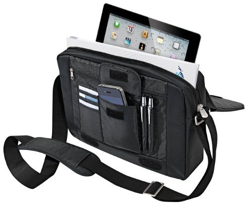 Wedo 595001 GoFashion Crossover Tasche Querformat (mit Spezialfach für Tablet PCs) schwarz - 3