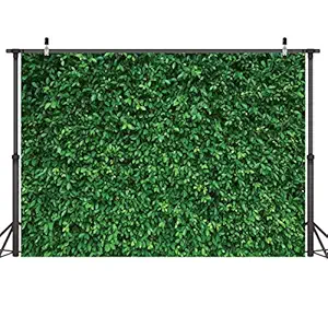 LYWYGG 8x6FT Green Leaves Photography Backdrops Mmicrofiber Nature Backdrop Birthday Background Seamless Photo Booth Prop Backdrop CP-87-0806