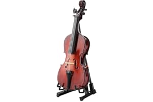 SEMME Miniature Cello 5.5 in Exquisite Mini Musical Ornaments with Beautiful Case, Ideal for Decorating Bookshelf and Desk