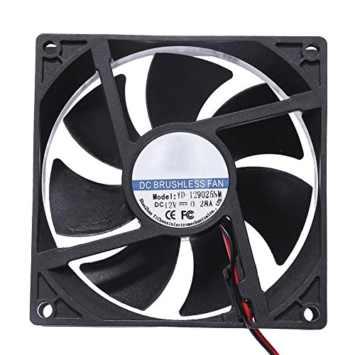 Hillrong Yd-129025sm DC 12 V Ventilateur de Refroidissement 90 x 90 x 25 mm 7 Lames Ordinateur PC Ventilateur de Refroidissement