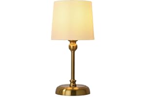 FIVE LITERS Cordless Rechargeable Table Lamp 6000mAh Battery Operated Table Lamp Touch Bedside Lamps with Brightness Memory, LED Dimmable Bedroom Table Lamps for Living Room,Dinner - Gold (Bulb included)