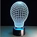 Produktbild Ponana Die Glühbirne 3D Lampe 7 Farbe Chang Kleines Nachtlicht Baby Bluetooth Lautsprecher Leuchtet Led Usb Schreibtischlampe Schlafzimmer Leselampe