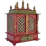 Jodhpur Handicrafts Home Temple / Wooden Temple/ Pooja Mandir / Pooja Temple with Led Bulb