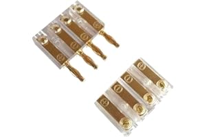 Audioproject A429 – Conector banana de 4 vías, conector banana hembra hasta 4,00 mm² cable amplificador amplificador placa de sonido bandeja trasera conector subwoofer cable conector chapado en oro