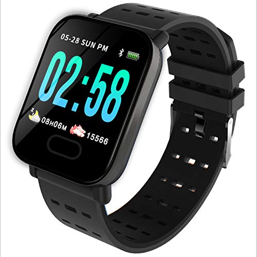 Preisvergleich Produktbild Fiino Smartwatch, Unisex, Erwachsene, 1, Schwarz