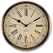 Produktbild QLK Nostalgie Wanduhr Kupfer PITTO, ohne Tickgeräusche, Antik Optik, Shabby, geräuscharme Uhr, Kupferuhr, Vintage ø32 cm